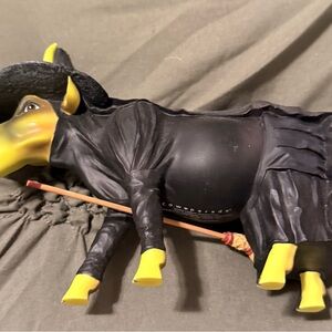Black and Yellow Cow Parade Figurine